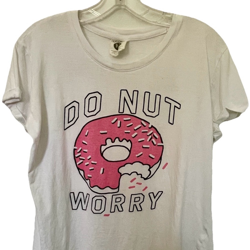 COTTON ON Sweet DO NUT WORRY Vintage Y2K TEE SHIRT Size Medium As-Is - Picture 3 of 8